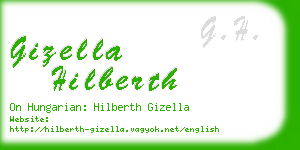 gizella hilberth business card